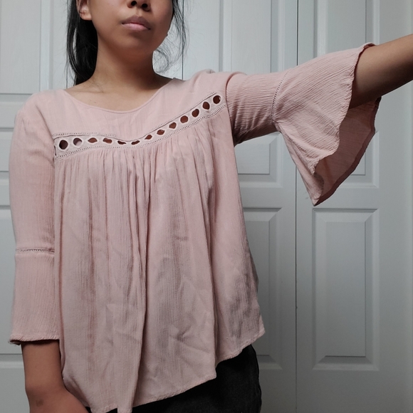 Pink Flowy Boho Shirt - Picture 3 of 6